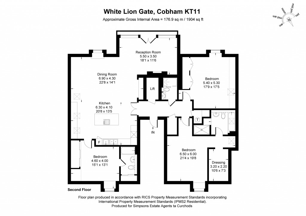Floorplans For White Lion Gate, Cobham, Surrey