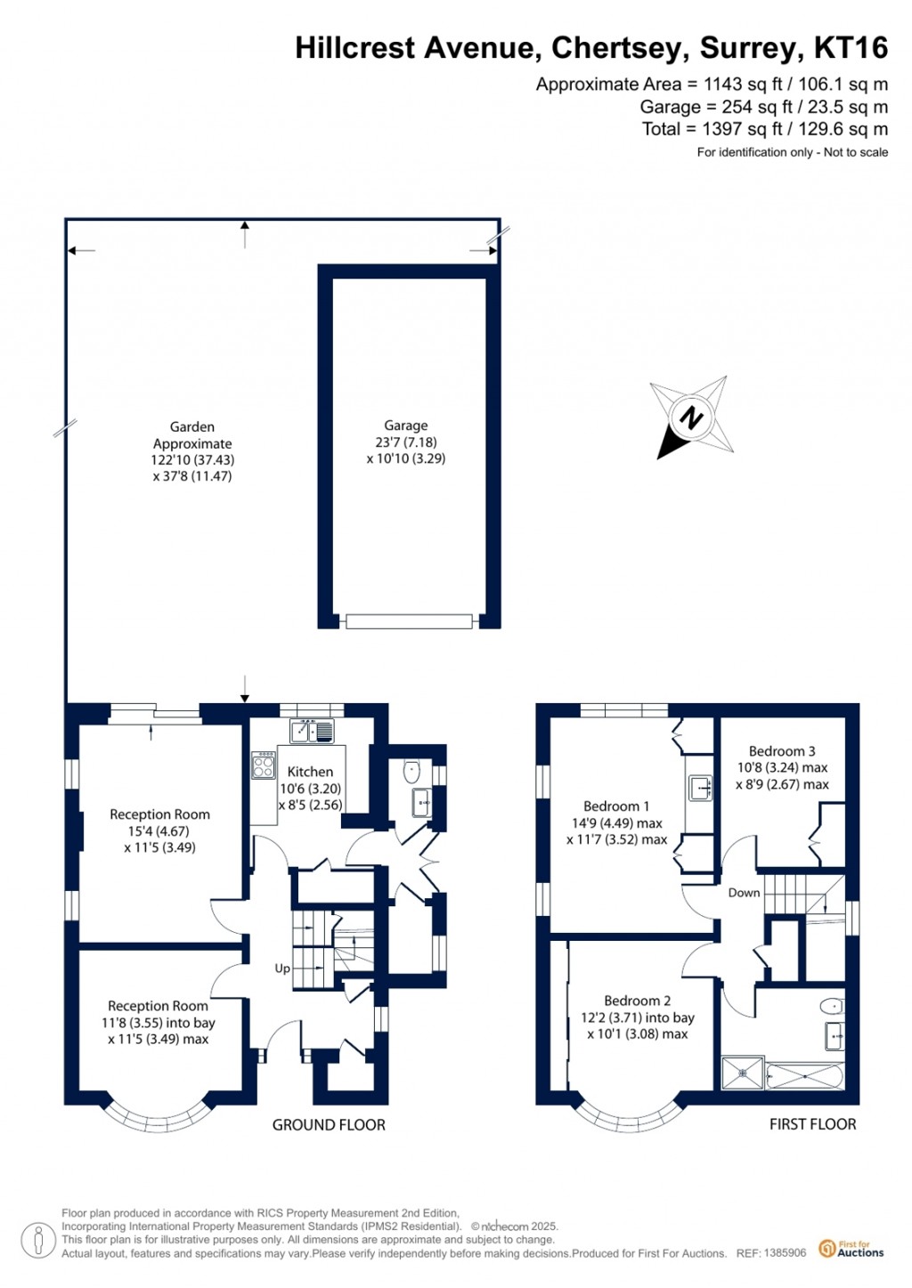 Floorplans For Hillcrest Avenue, Chertsey, Surrey