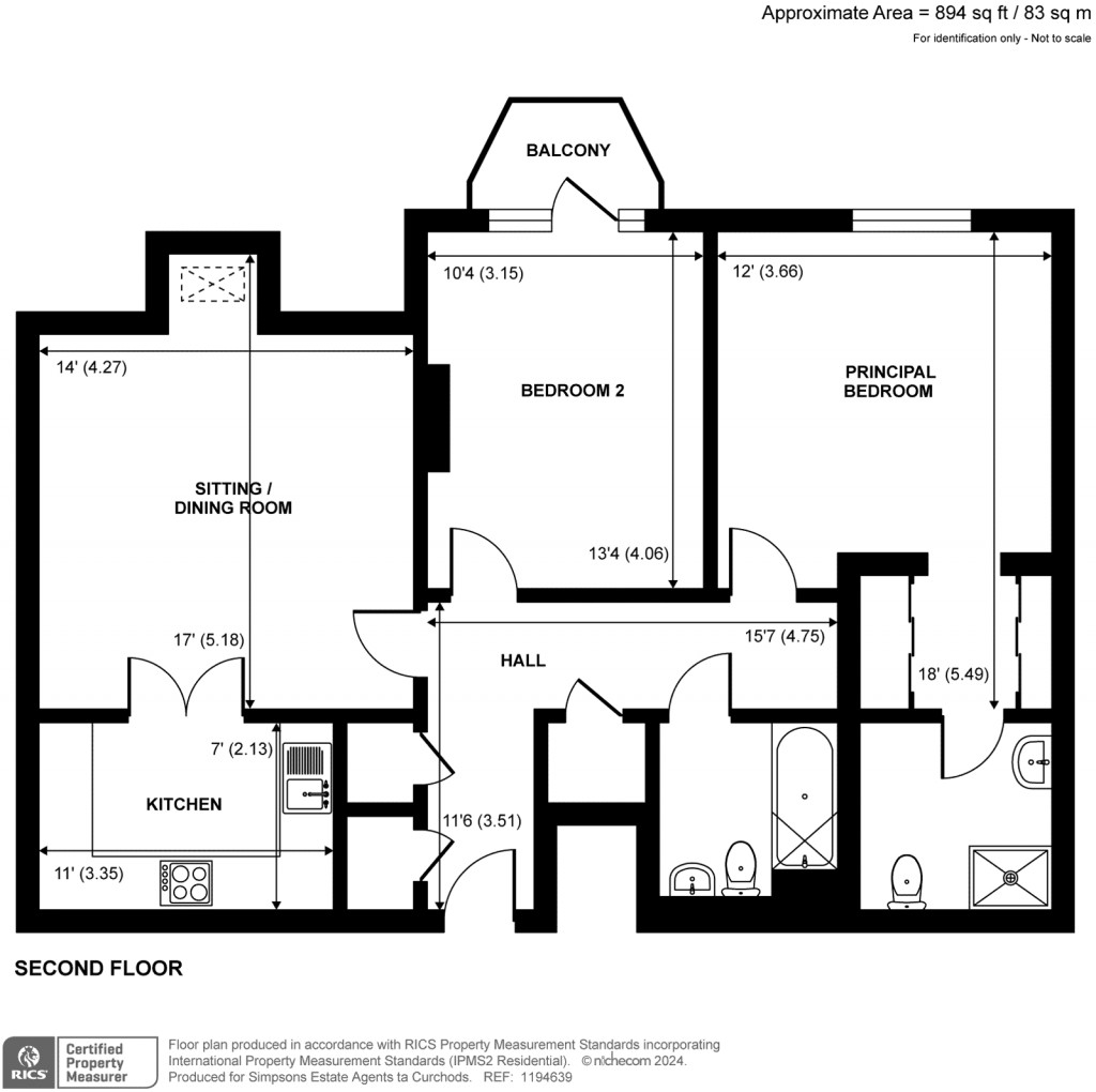 Floorplans For Oatlands Drive, Weybridge, Surrey