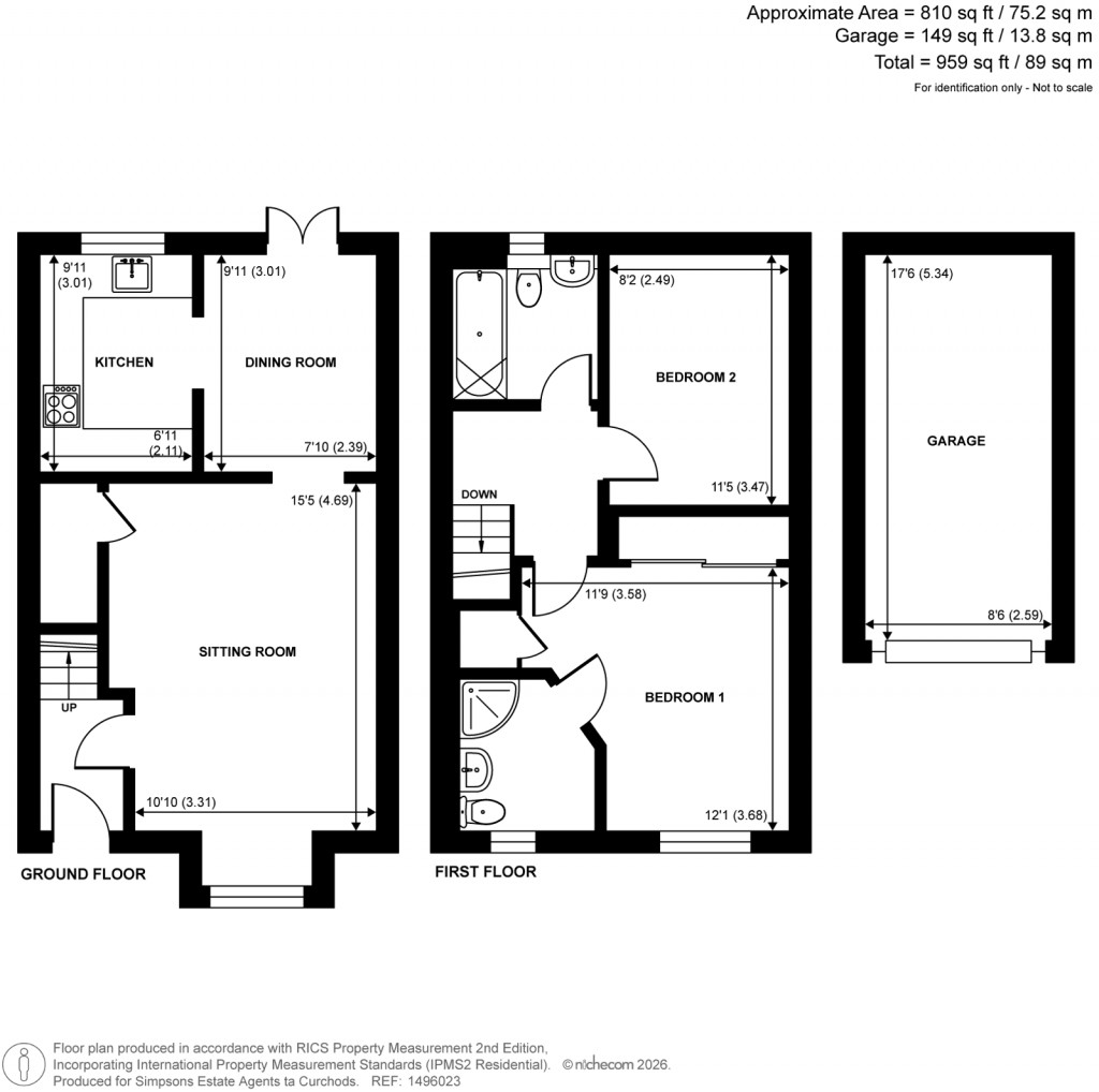 Floorplans For Warwick Deeping, Ottershaw, Surrey