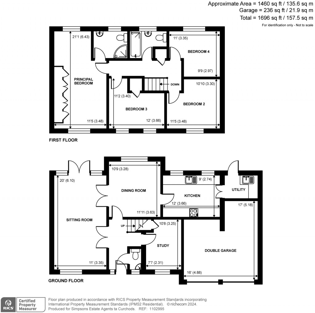 Floorplans For Pennington Drive, Weybridge, Surrey