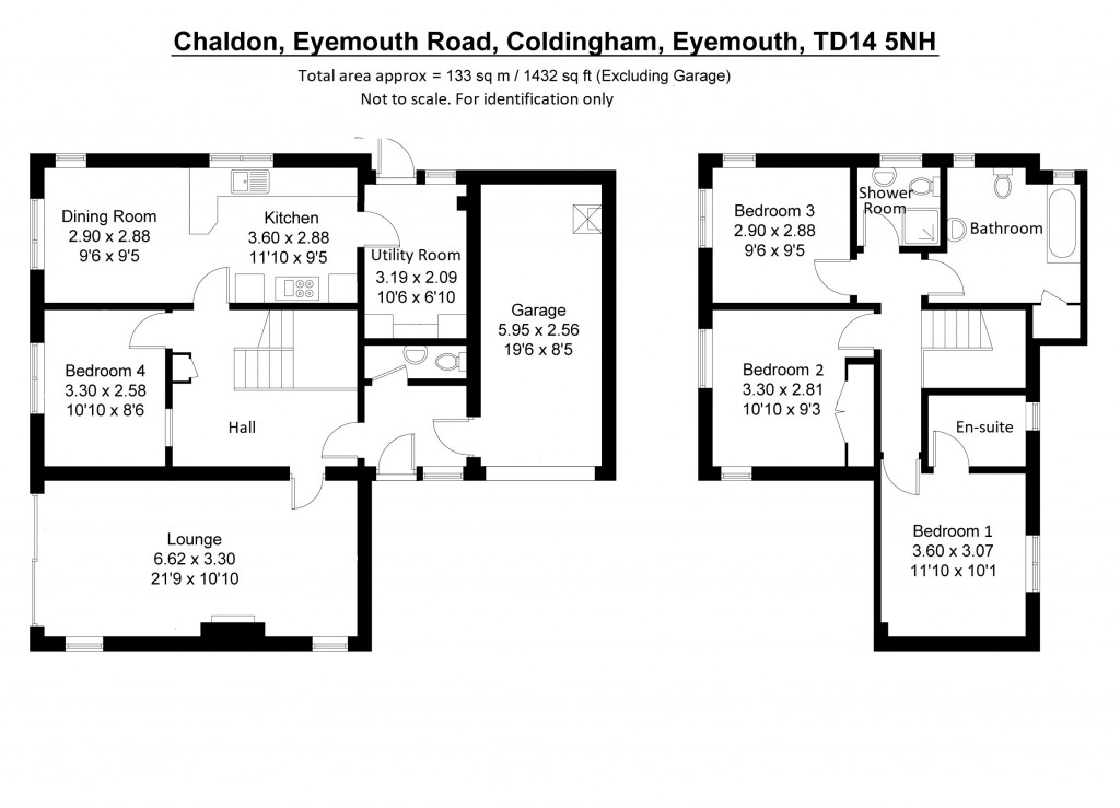 Floorplans For Chaldon, Eyemouth Road, Coldingham, Eyemouth, Scottish Borders