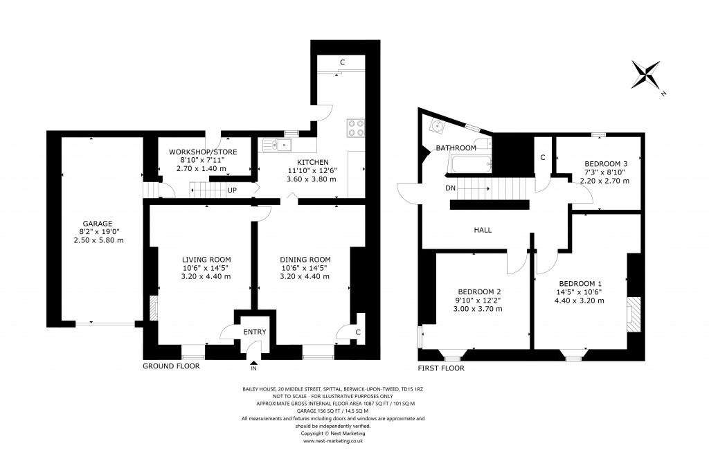 Floorplans For Bailey House, Middle Street, Spittal, Berwick-upon-Tweed, Northumberland