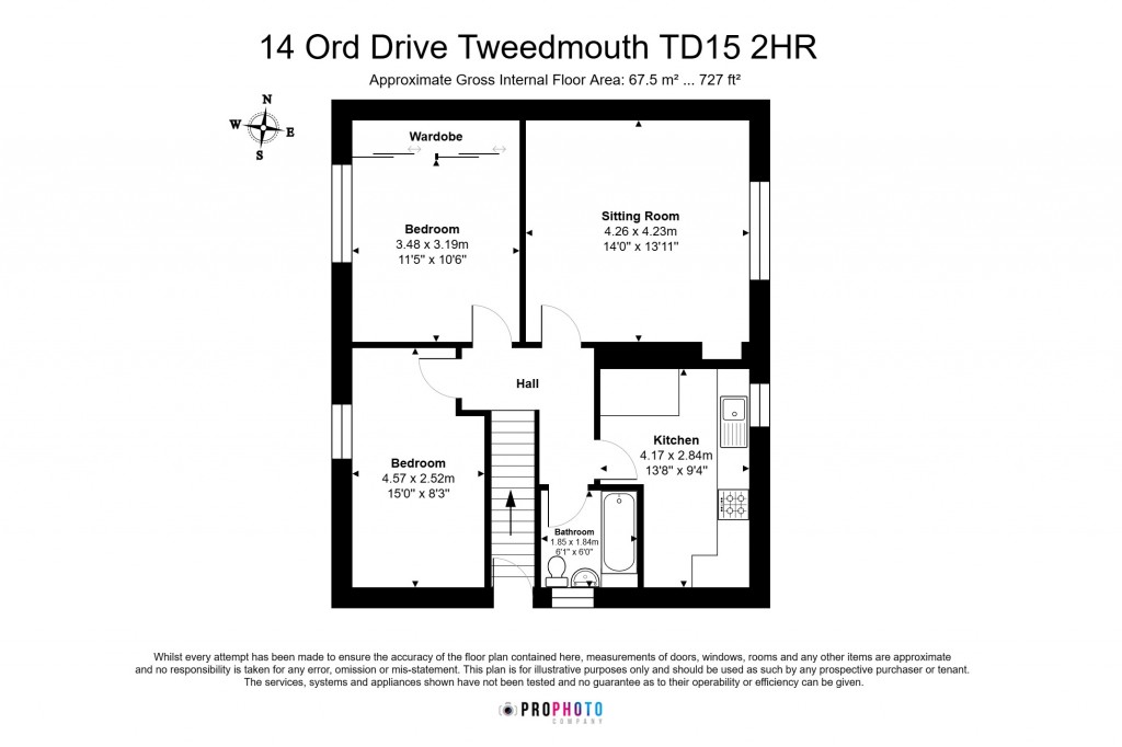 Floorplans For Ord Drive, Tweedmouth, Berwick-upon-Tweed, Northumberland