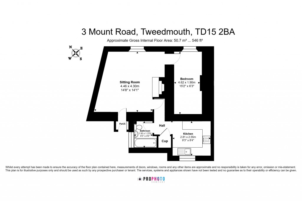 Floorplans For Mount Road, Tweedmouth, Berwick-upon-Tweed, Northumberland