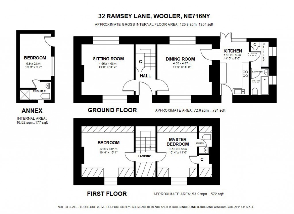 Floorplans For Meadowfield, Ramseys Lane, Wooler, Northumberland