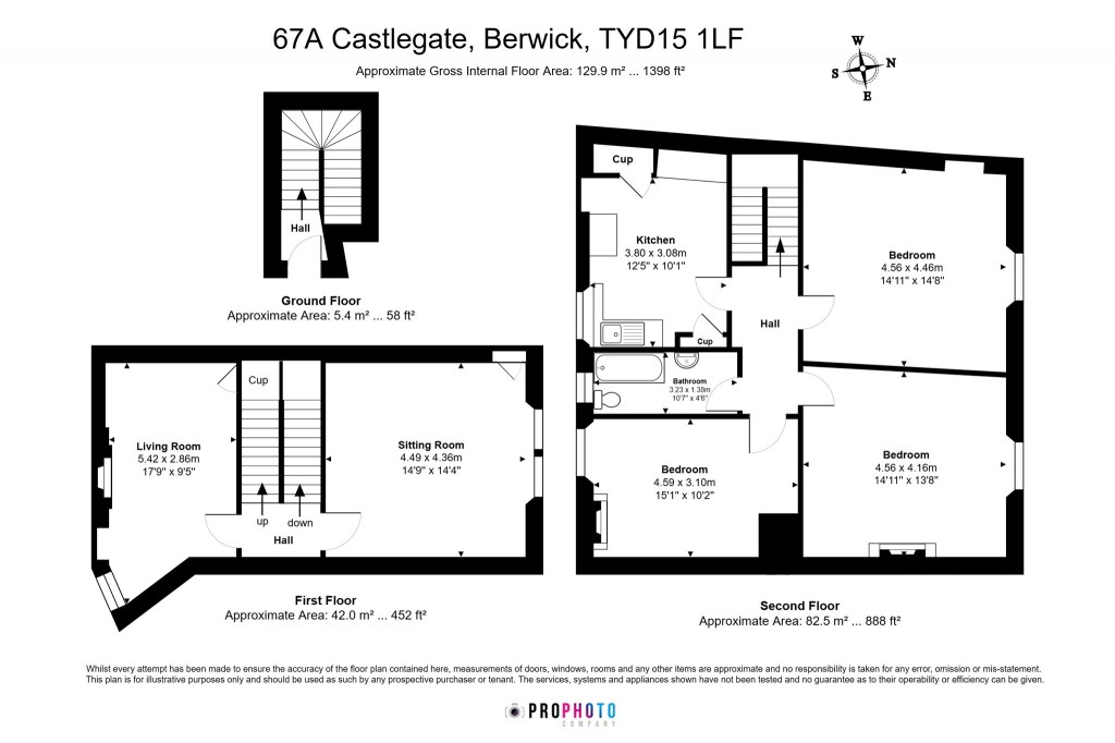 Floorplans For Castlegate, Berwick-upon-Tweed, Northumberland