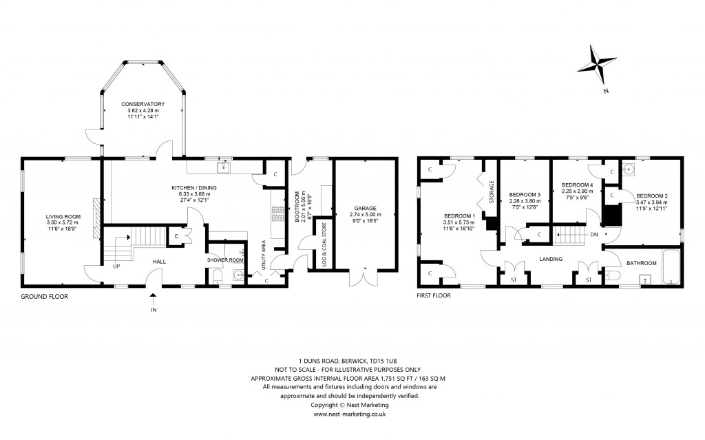 Floorplans For Duns Road, Berwick-upon-Tweed, Northumberland