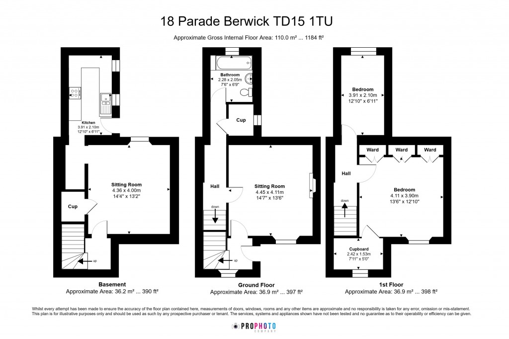 Floorplans For Parade, Berwick-upon-Tweed, Northumberland