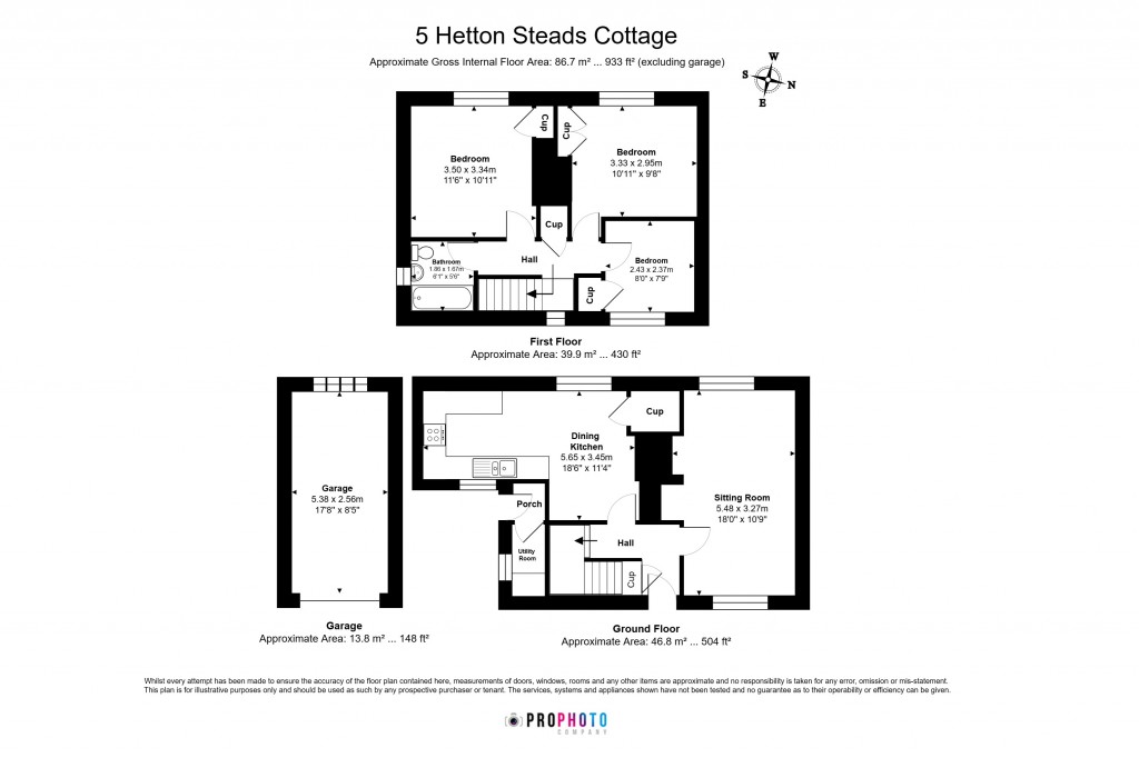 Floorplans For Hetton Steads Farm Cottages, Lowick, Berwick-upon-Tweed, Northumberland