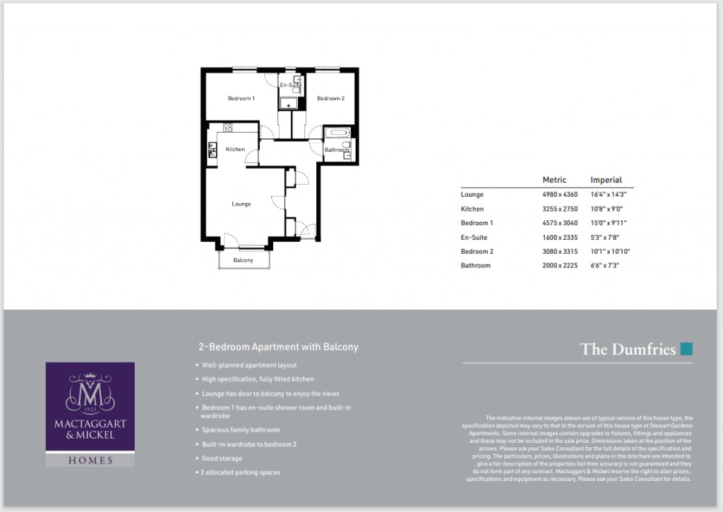 Floorplans For Plot 2 The Dumfries, Stewart Gardens, Newton Mearns, Glasgow, East Renfrewshire