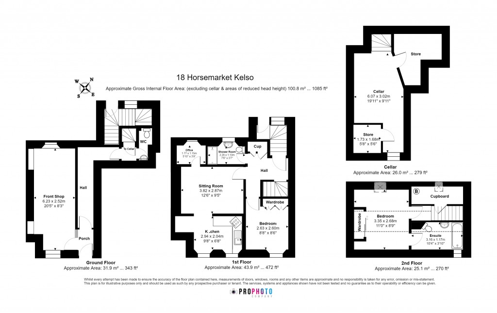 Floorplans For Horsemarket, Kelso
