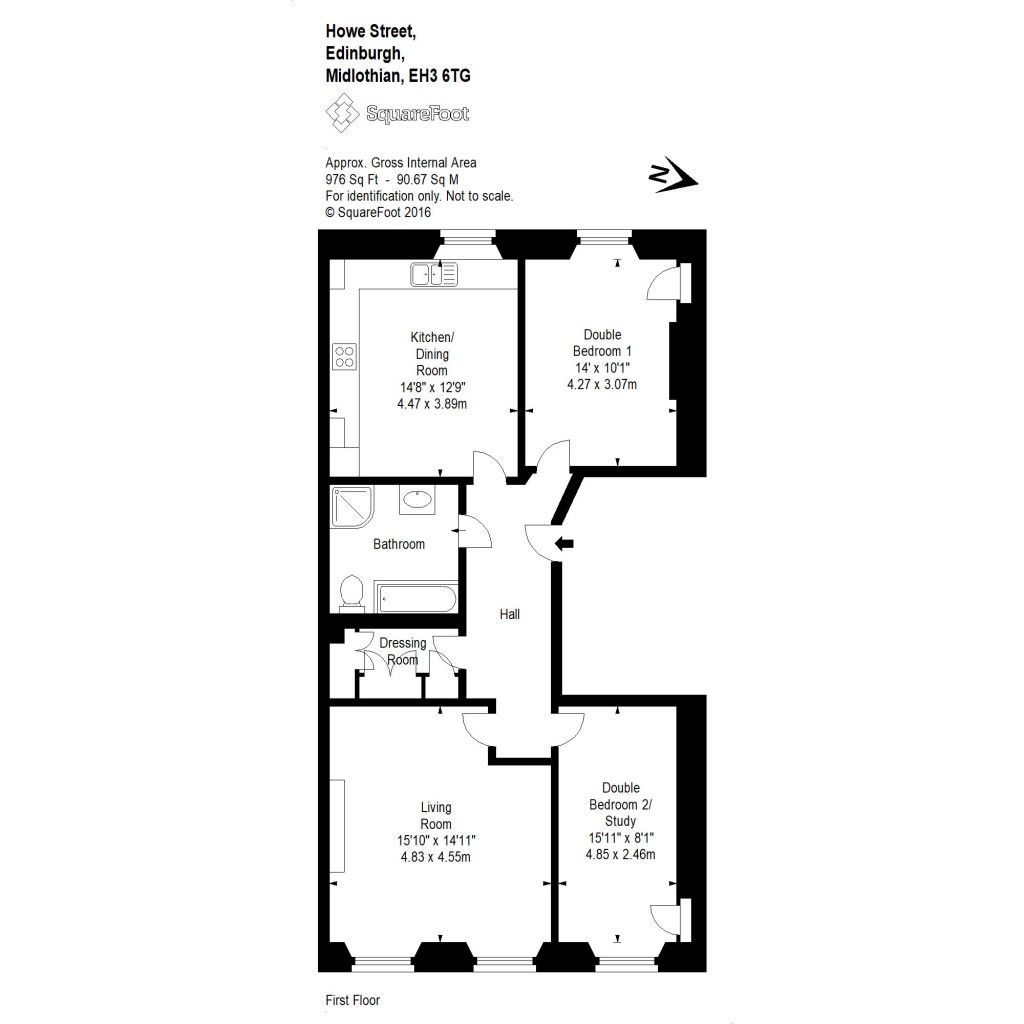 Floorplans For Howe Street, Edinburgh, Midlothian