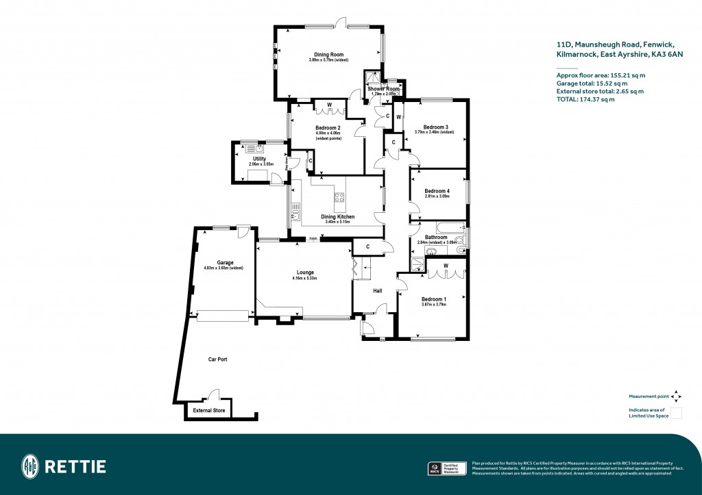 Floorplans For 11D, Maunsheugh Road, Fenwick, East Ayrshire