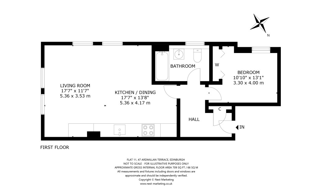 Floorplans For Flat 11, Ardmillan Terrace, Edinburgh, Midlothian