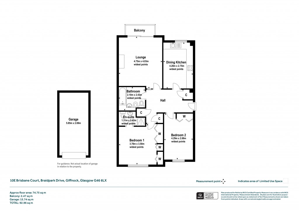 Floorplans For 10E, Brisbane Court, Braidpark Drive, Giffnock, Glasgow