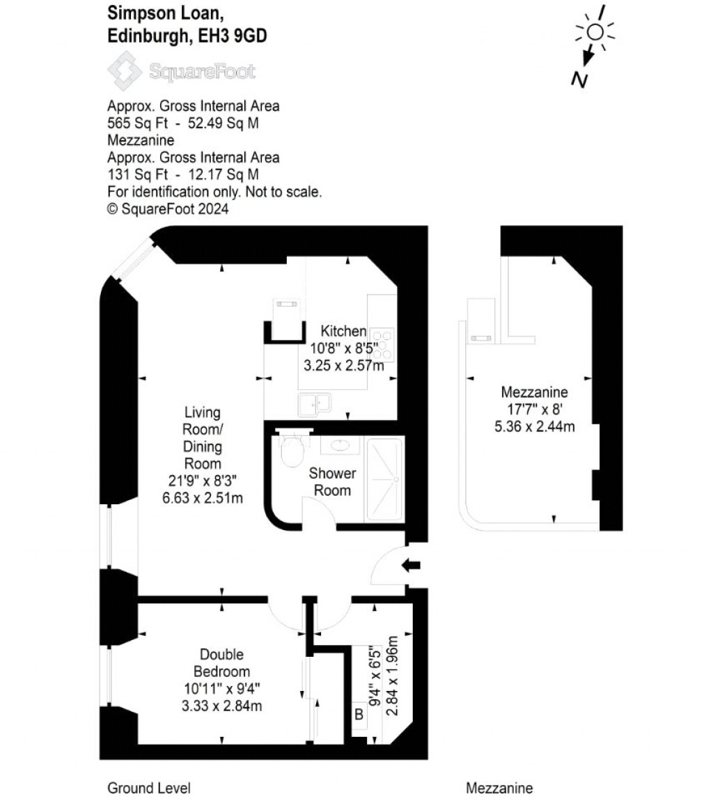 Floorplans For Flat 3, Simpson Loan, Edinburgh, Midlothian