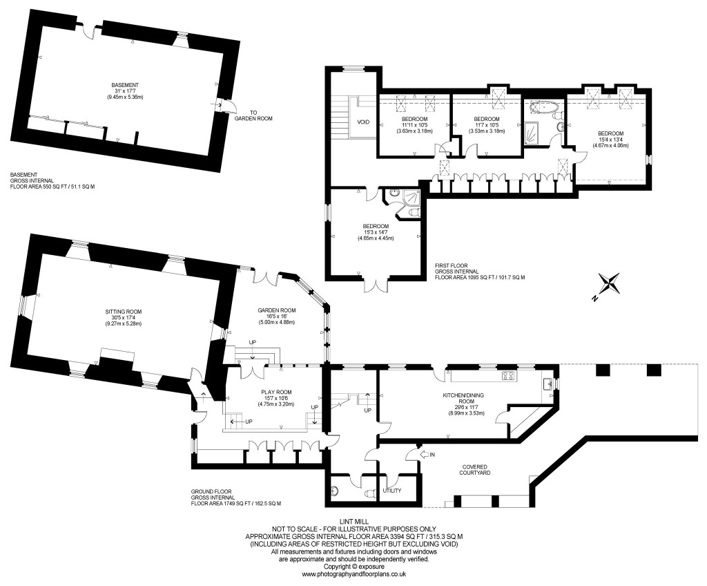Floorplans For Lint Mill, Near Stenton, Dunbar, East Lothian