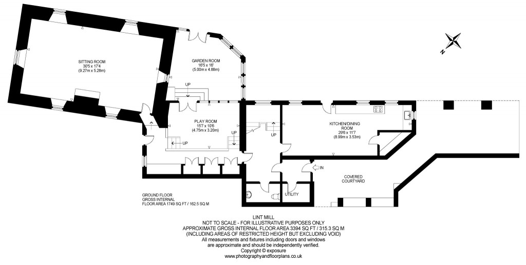 Floorplans For Lint Mill, Near Stenton, Dunbar, East Lothian