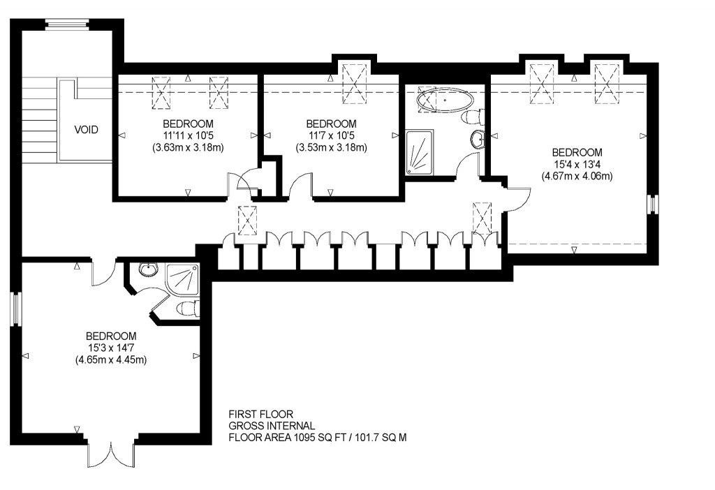 Floorplans For Lint Mill, Near Stenton, Dunbar, East Lothian