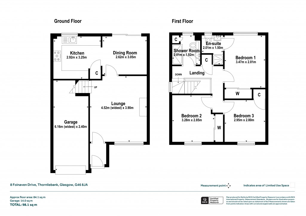 Floorplans For Foinaven Drive, Thornliebank, Glasgow