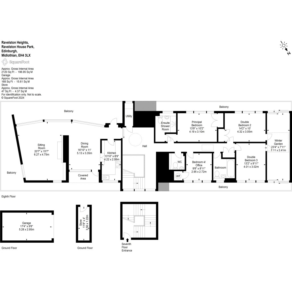 Floorplans For 15 Ravelston Heights, Ravelston House Park, Ravelston, Edinburgh