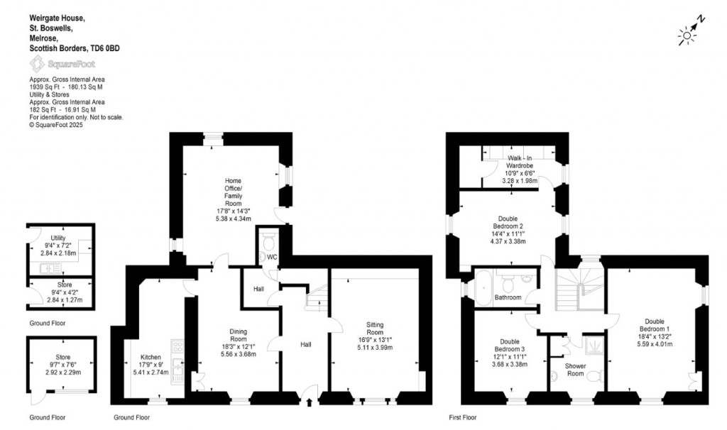 Floorplans For Weirgate House, St. Boswells, Melrose, Scottish Borders