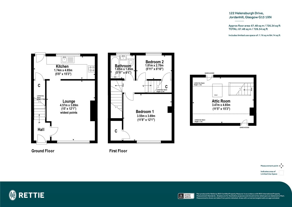 Floorplans For Helensburgh Drive, Jordanhill, Glasgow