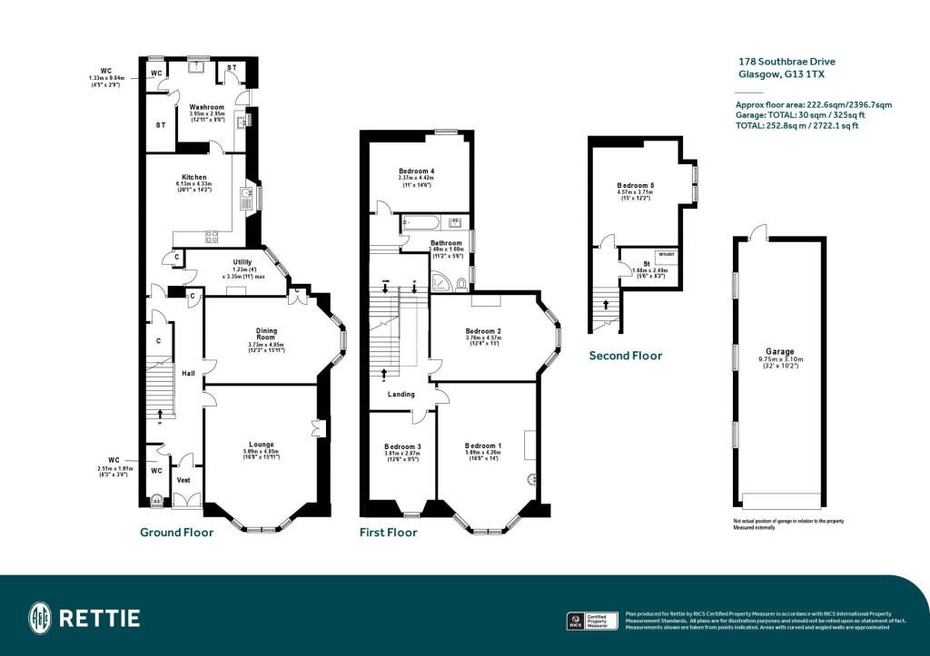 Floorplans For Southbrae Drive, Jordanhill, Glasgow