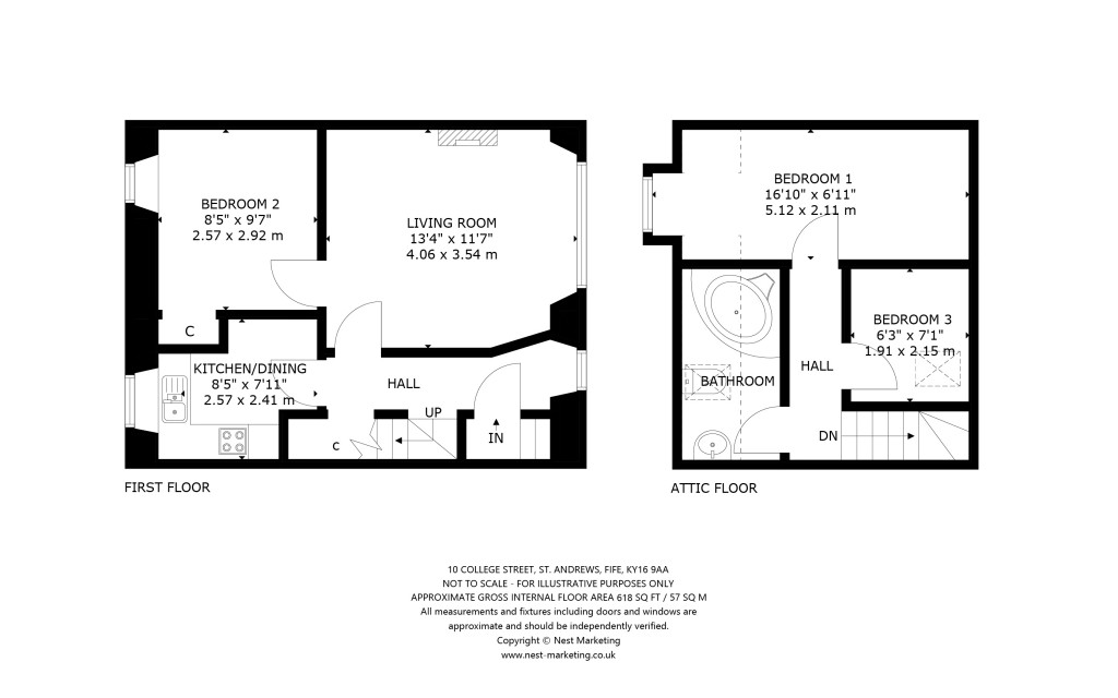 Floorplans For College Street, St. Andrews, Fife