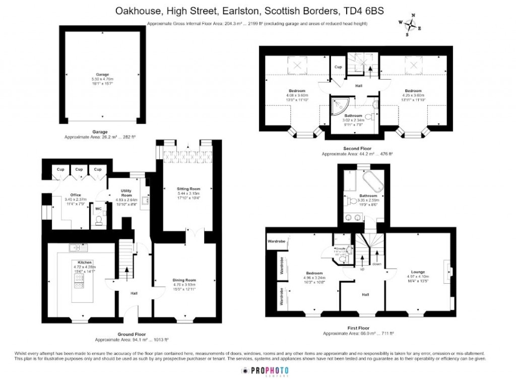 Floorplans For Oakhouse, High Street, Earlston, Scottish Borders