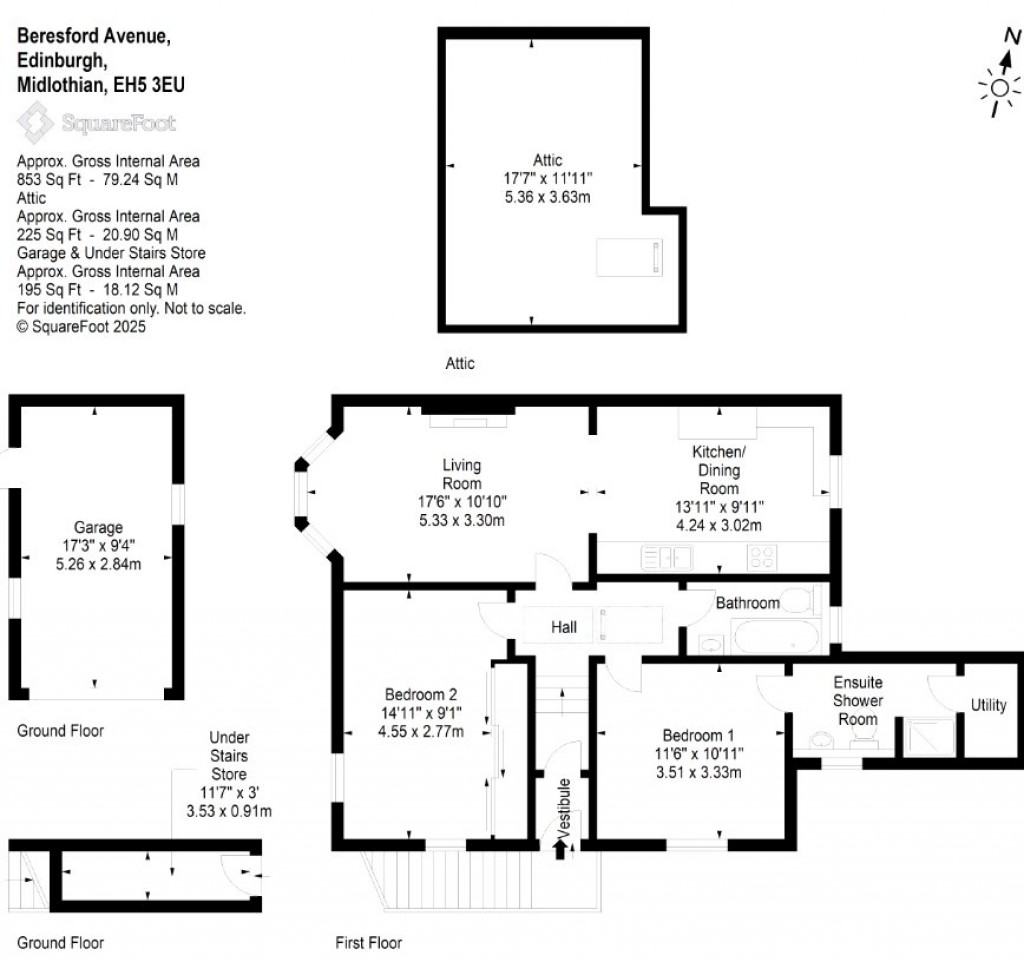 Floorplans For Beresford Avenue, Edinburgh, Midlothian