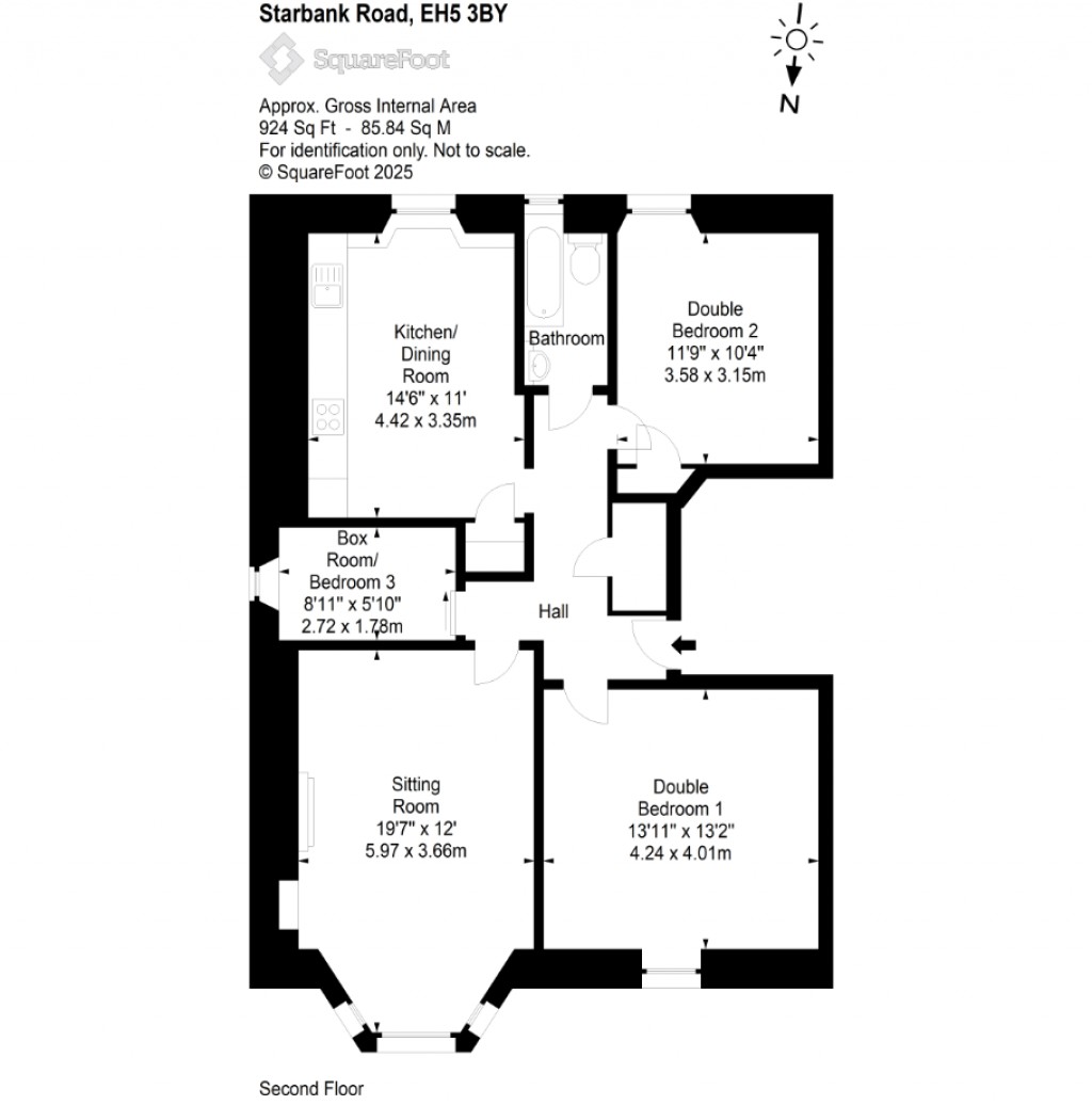Floorplans For 23/4, Starbank Road, Edinburgh, Midlothian