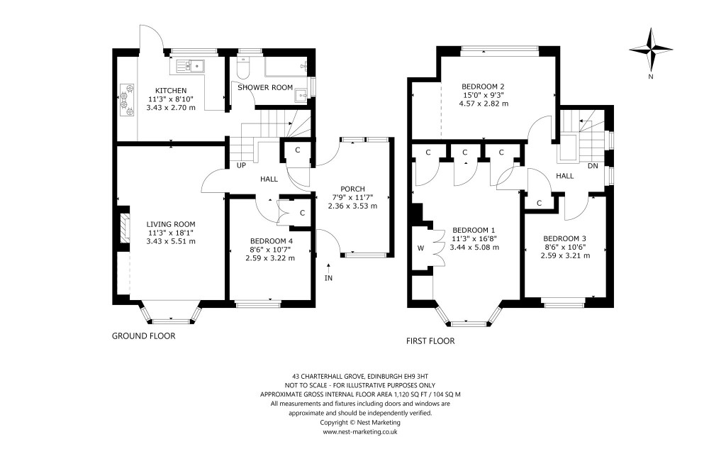 Floorplans For Charterhall Grove, Blackford, Edinburgh