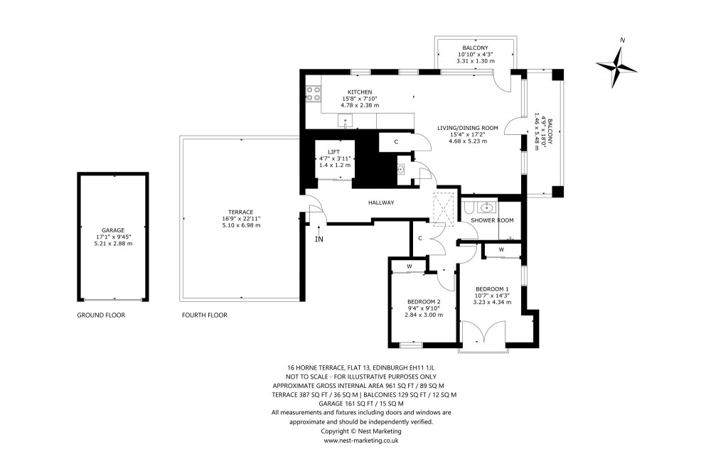 Floorplans For Horne Terrace, Fountainbridge, Edinburgh
