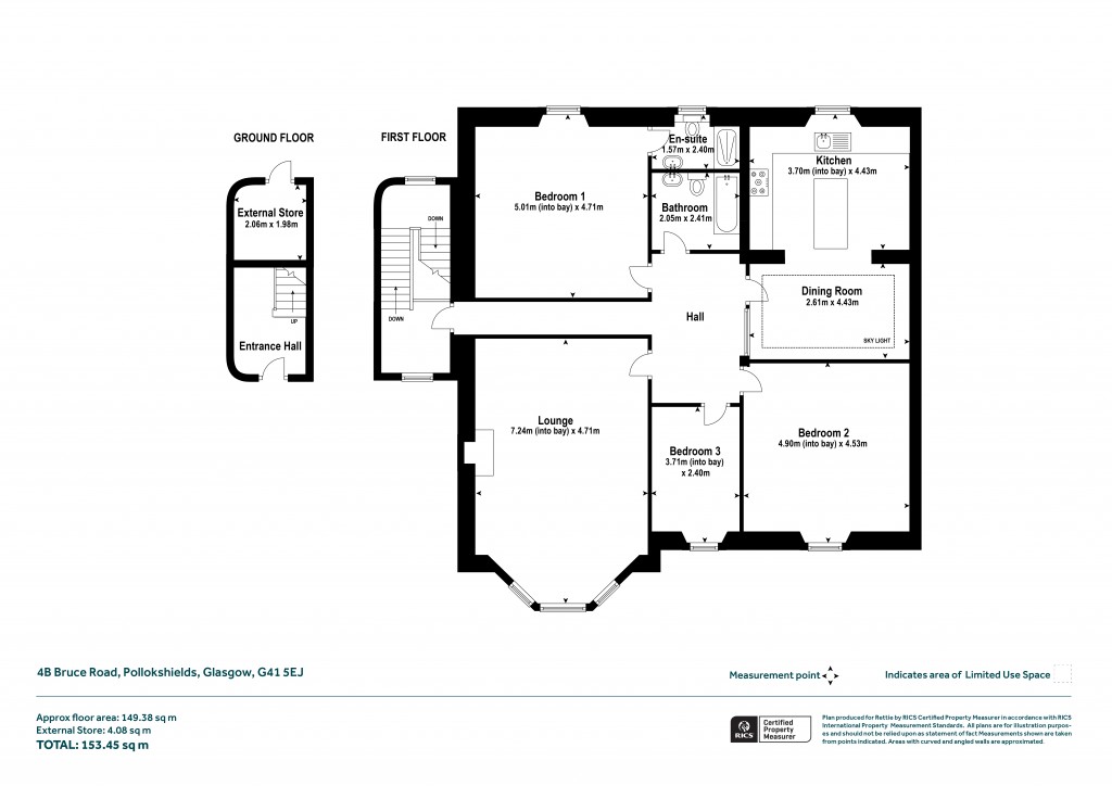 Floorplans For Bruce Road, Pollokshields, Glasgow