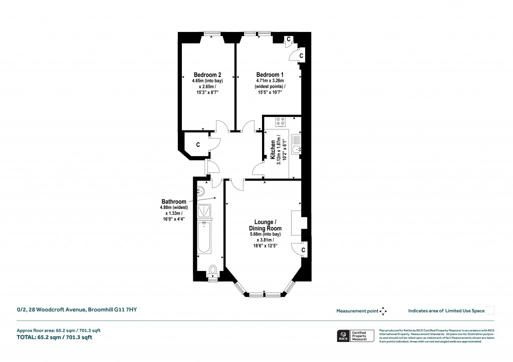 Floorplans For 0/2, Woodcroft Avenue, Broomhill, Glasgow