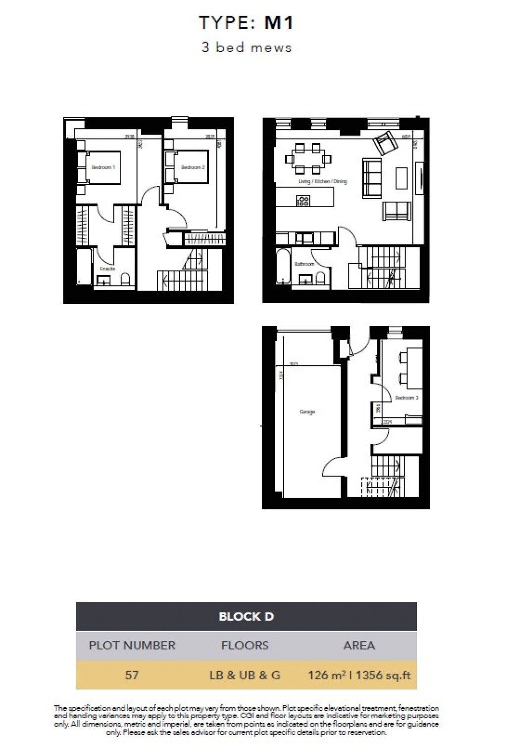 Floorplans For Plot 57, Waverley Square, New Street, Edinburgh, Midlothian