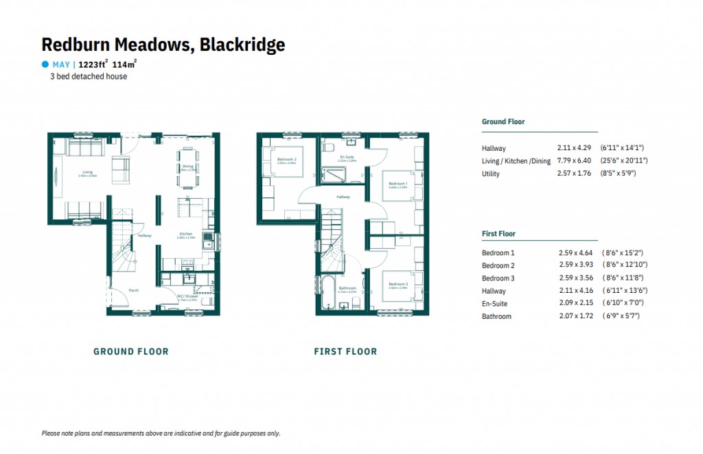 Floorplans For Plot 5, Redburn Meadows, Blackridge, West Lothian