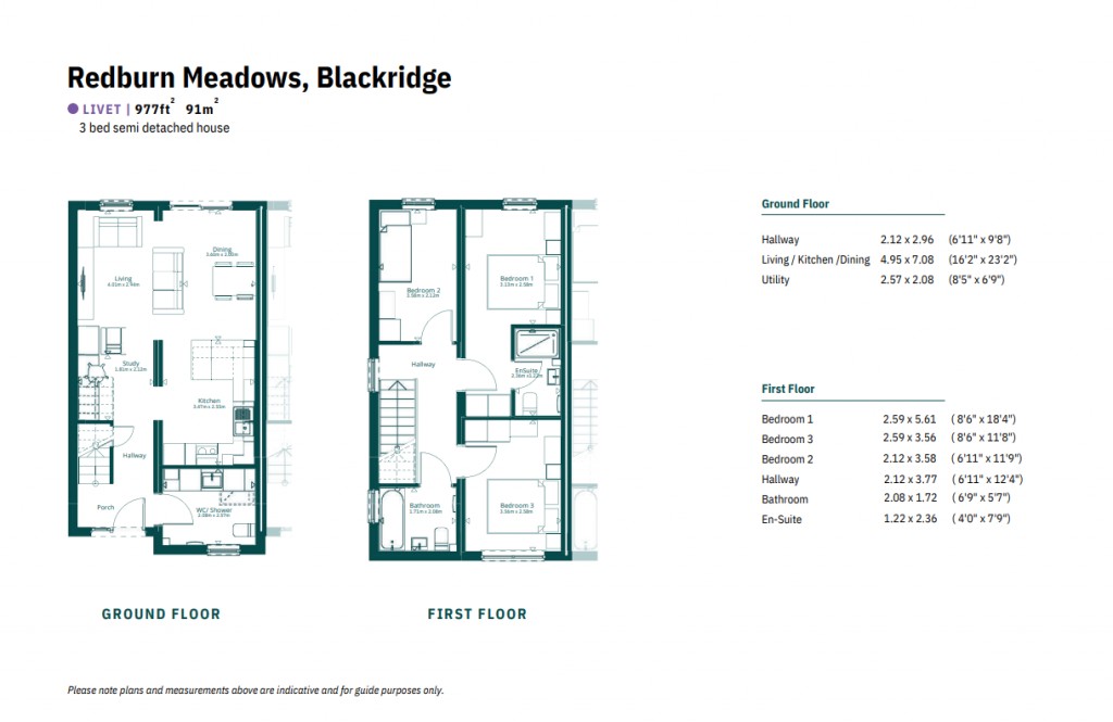 Floorplans For Plot 7, Redburn Meadows, Blackridge, West Lothian