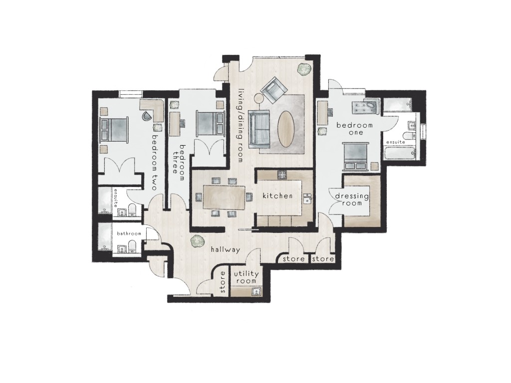 Floorplans For No.9 Barnton Avenue West, Apt 3, Apartment Three, No.9 Barnton Avenue West, Edinburgh