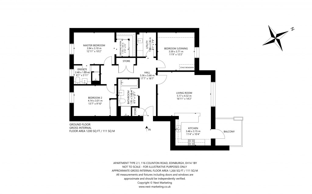 Floorplans For Apartment 16, Colinton Road, Apartment 16, Colinton Road, Edinburgh, Midlothian