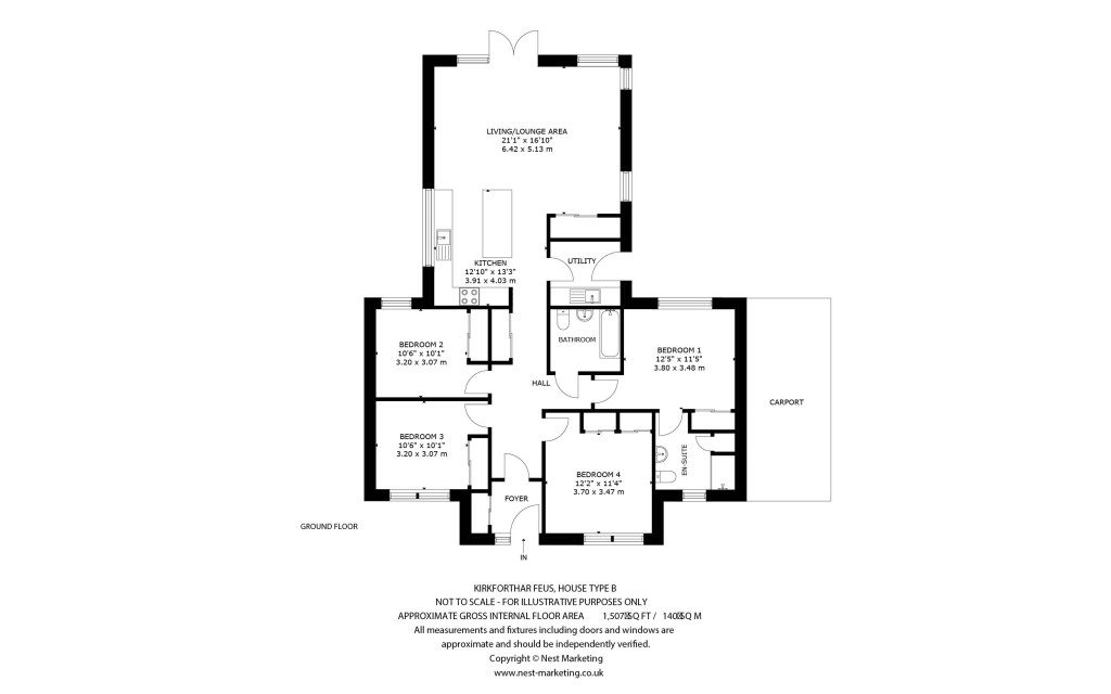 Floorplans For Yarrow House, Kirkforthar Feus, Fife