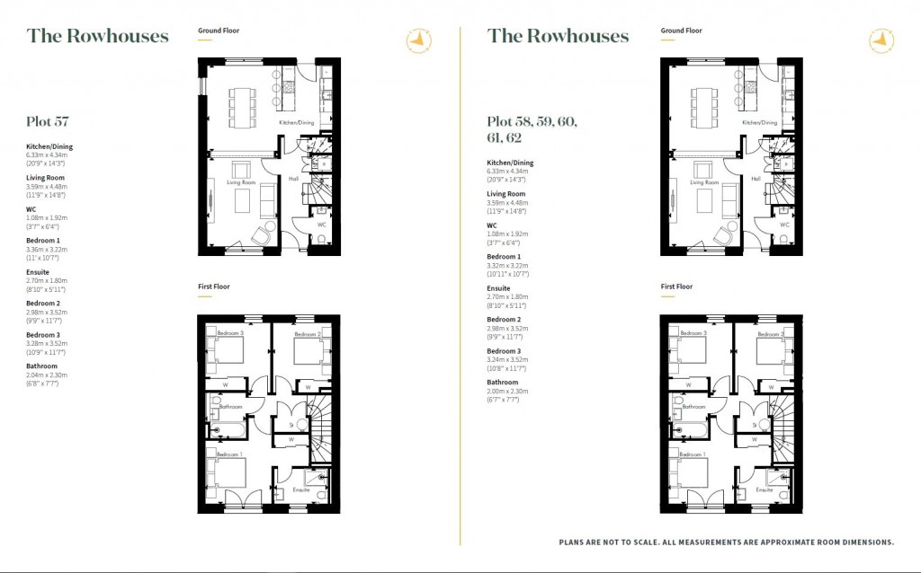 Floorplans For Plot 58, The Rowhouses, St Andrews West, St Andrews