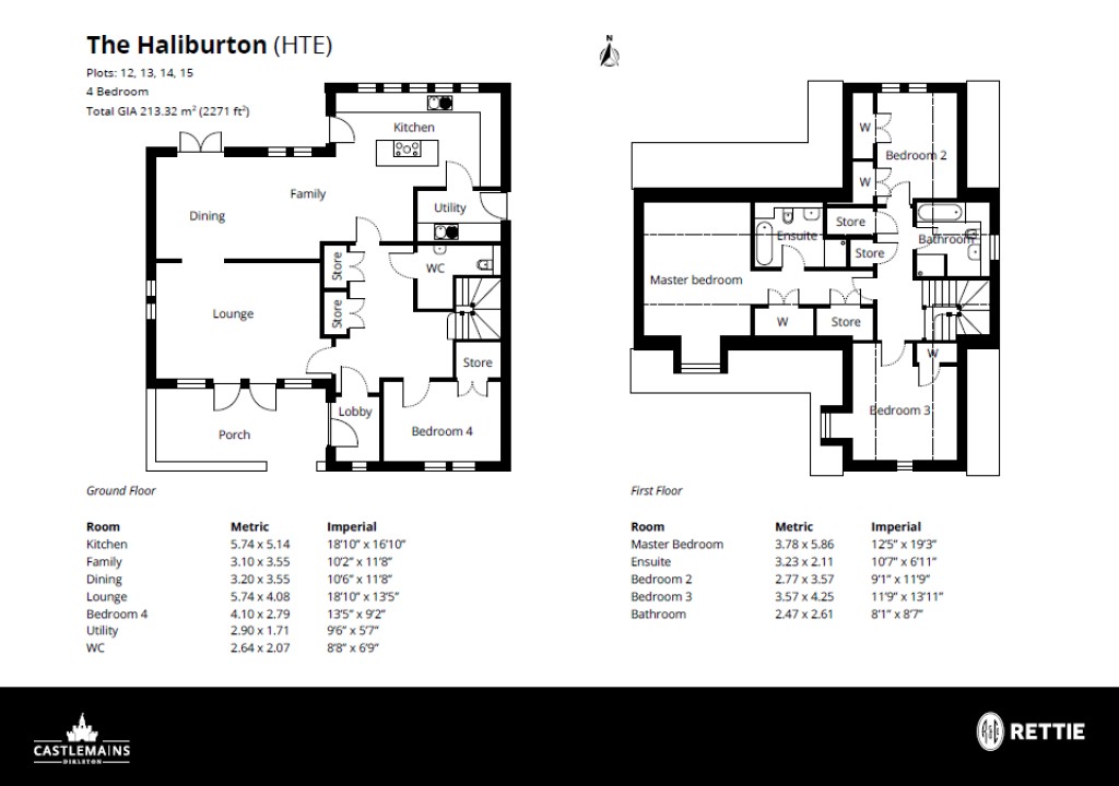 Floorplans For Plot 12, Castlemains, Dirleton