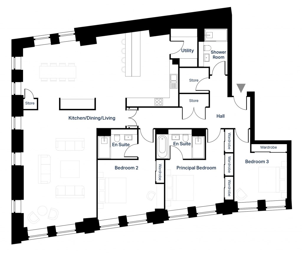 Floorplans For Plot L1.29, Village View, Belford Road, Edinburgh, Midlothian