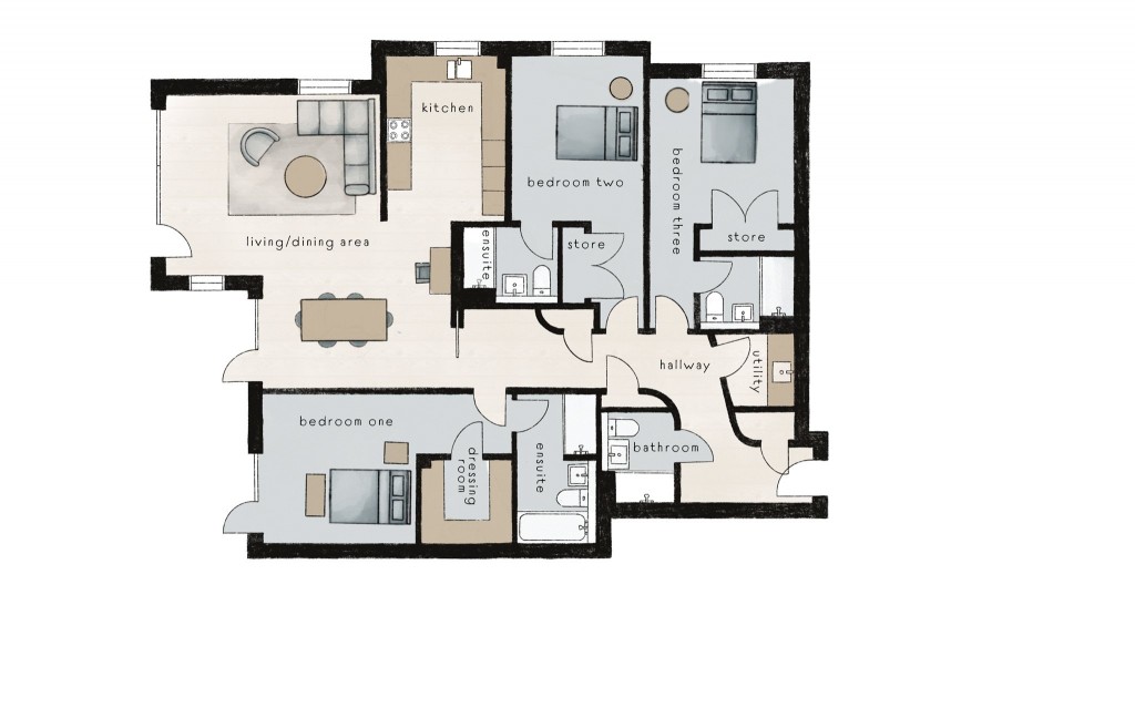 Floorplans For No.9 Barnton Avenue West, Apt Two, Apartment Two,, No.9 Barnton Avenue West, Edinburgh