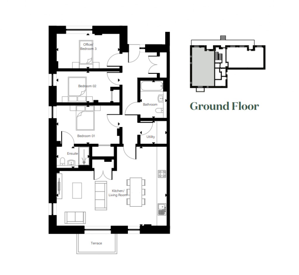 Floorplans For Plot A01, Apt Block A, Plot A01, Apt Block A, St Andrews West, St Andrews