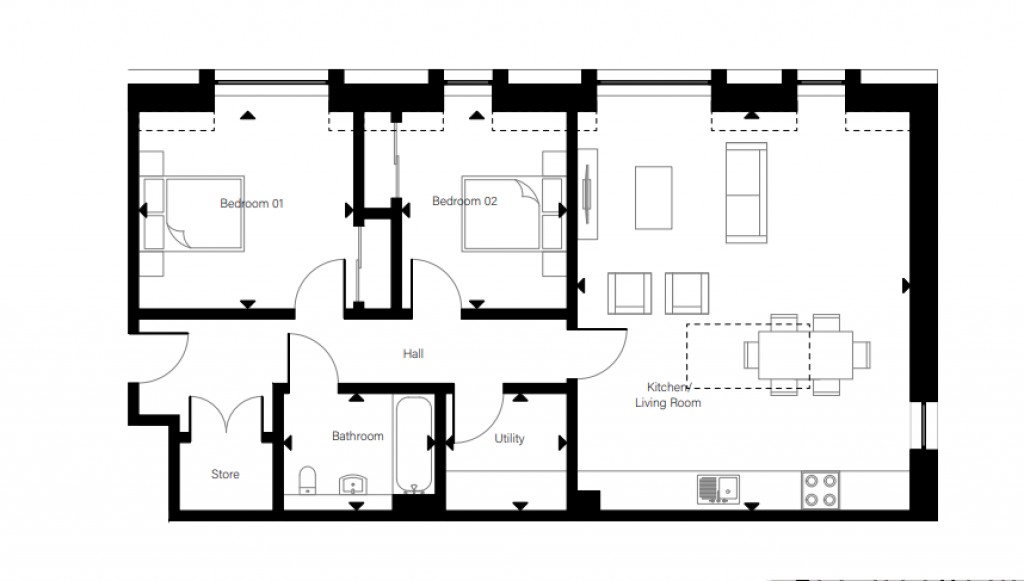 Floorplans For Plot A06, Apt Block A, Plot A06, Apt Block A, St Andrews West, St Andrews