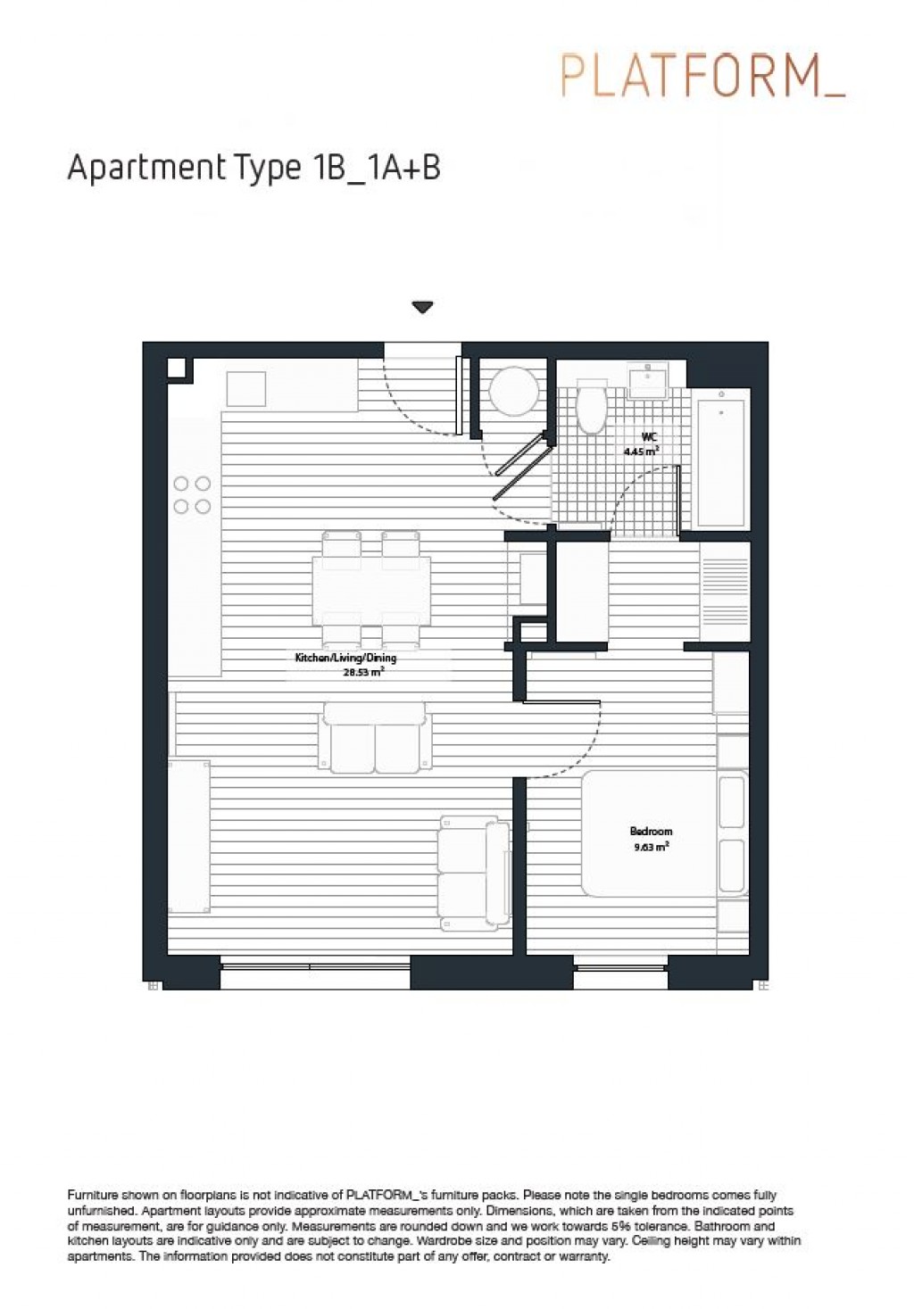 Floorplans For 1 Bedroom Apt, PLATFORM_, Fyfe Lane, Edinburgh, Midlothian